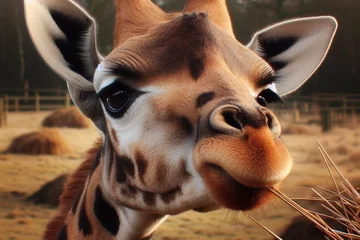 Deurstickers close up of a giraffe © Muhammad Ali