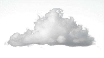 white cloud isolated on transparent background with triangular shape. Cloud on transparent background in PNG