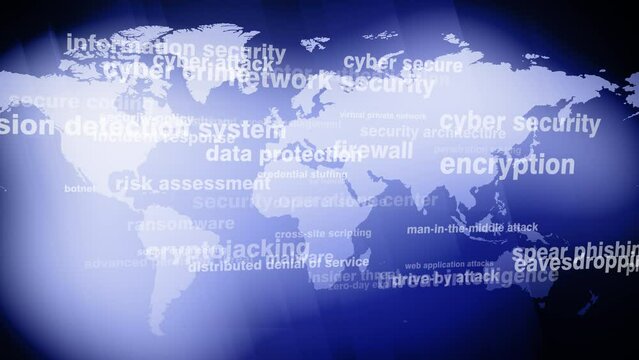 Cyber secure world map safeguarding technology against cyber attacks and ensuring digital security for safe and secure online landscape