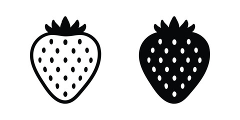 Strawberry icon. sign for mobile concept and web design. vector illustration - obrazy, fototapety, plakaty