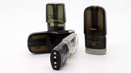 The cartridge part papor or vape is black,