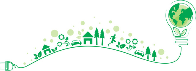 earth day illustration. Vector concept for graphic and web design, business presentations, marketing and printed materials.