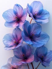 Vibrant Purple Watercolor Flower Illustrations Generative AI