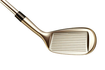 Isolated sleek golf club on transparent background. Suitable for advertising or sports equipment marketing, emphasizing the blend of technology and tradition in golf