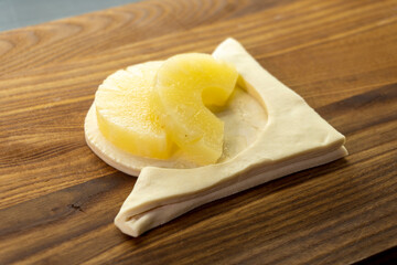 Puff Pastry Pineapple tarts. Pastry. food concept. diet