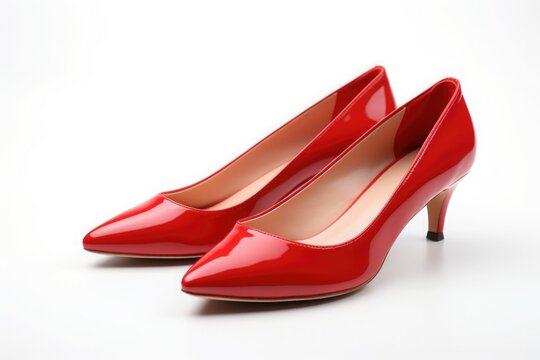 red shoes on a white background