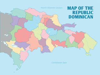 Map of the Dominican Republic and regions
