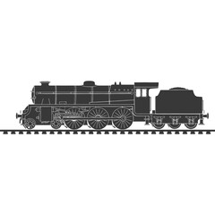 Silhouette train black color only full