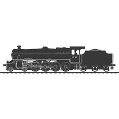 Silhouette train black color only full