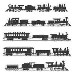 Silhouette train black color only full