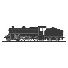 Silhouette train black color only full