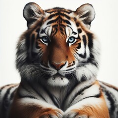 Obraz premium Royal Bengle Tiger in white isolate background ai generated