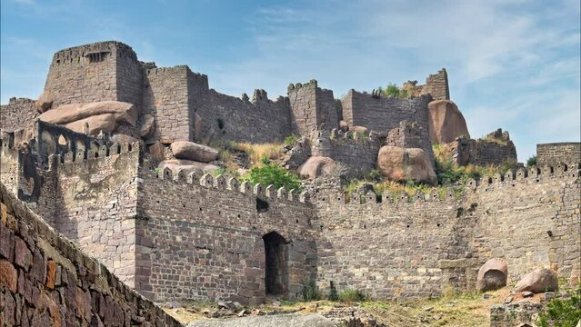 Ruins of Golconda Fort in Hyderabad, India
