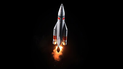 The rocket is a powerful symbol of human achievement. It represents our ability to overcome challenges and reach for the stars. - obrazy, fototapety, plakaty