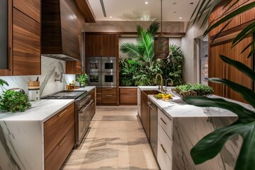 dining room with flowers