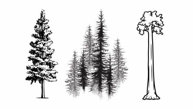 Enter a dreamlike world with this enchanting Douglas fir tree vector. Perfect for adding a sense of whimsy to your designs.