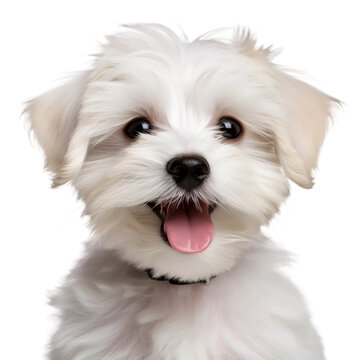 portrait of a white dog