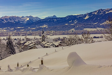 Allgäu - Burgberg - Winter - Schnee - Ortsansicht - malerisch