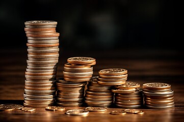 African American Financial Saving Balance And Stacked