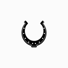 Horseshoe icon isolated on white background 