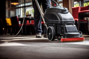 Carpet Cleaning Janitor Service Industrial Vacuum - obrazy, fototapety, plakaty