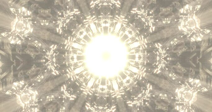 Glowing rosette patterns on a dark background
