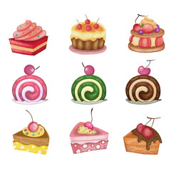 set of cakes