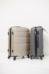 Two suitcases for travel. Large suitcases. Concept of tourism.