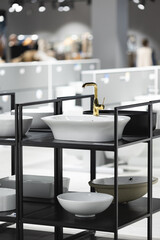 Plumbing showroom, bathtub, toilet, bathroom interior design.