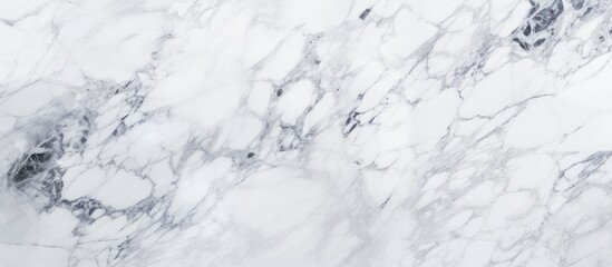 This close-up shot showcases the intricate veining and smooth surface of a white marble texture. The natural patterns and shades of gray create a stunning design element.