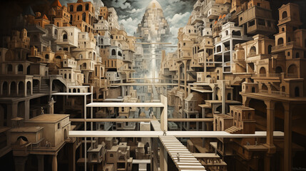 Layers of perception intertwining.Wallpaper Backgound