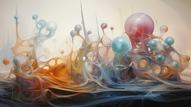 Quantum fluctuations frozen in art.Wallpaper Backgound