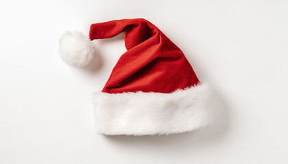 Obraz na płótnie Canvas Santa claus hat isolated on white