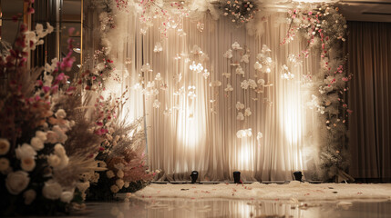 Wedding curtain backdrop (generative AI)