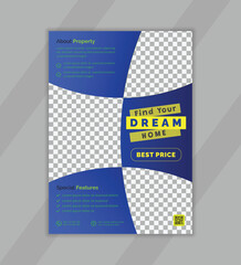 Modern real estate flyer design template