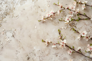 flower petals, spring, strange background, retro, design background, copy space, flat lay