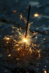 a sparkler with sparks