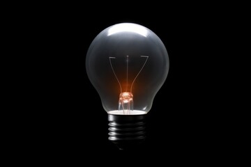 a light bulb with a black background