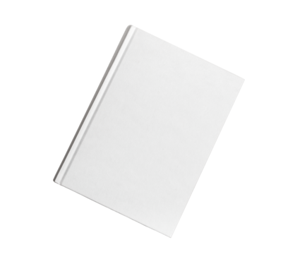 White book, hard cover mockup, hardback mock up, isolated
