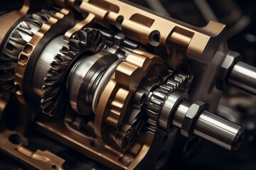 Close-up View of a Crankshaft Revealing the Precision and Artistry in Industrial Engineering