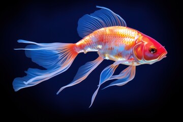 Fototapeta premium a goldfish swimming in the water