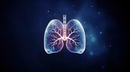 a lungs with a glowing design