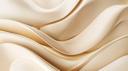  beige and gold curve lines - obrazy, fototapety, plakaty