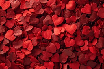 a pile of red hearts