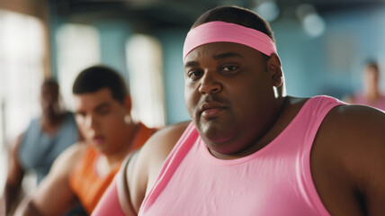 Fototapeta premium Group of friends working out in a gym.