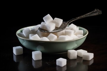 Fototapeta na wymiar a bowl of sugar cubes