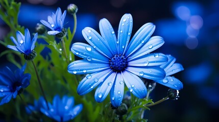Fototapeta na wymiar flower daisy blue flax flora blossom bloom petal nature garden floweret floret blue.