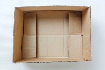 a cardboard box with a square top