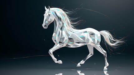Obraz na płótnie Canvas Cute rainbow Pegasus unicorn horse illustration