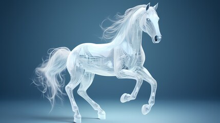 Obraz na płótnie Canvas Cute rainbow Pegasus unicorn horse illustration